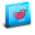 Folder Queen Heart Blue Icon 32x32 png